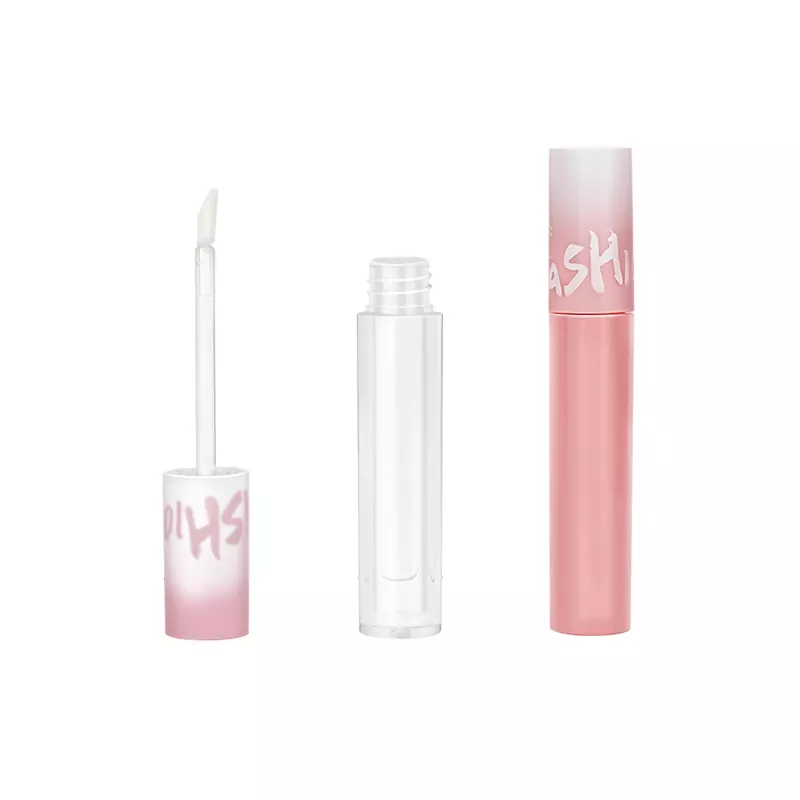 Runde Deckel Lippenstiftrohr mit transparenter Farbe